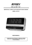 Jensen JCR-275 Clock Radio User Manual