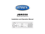 Jensen JBR550 Stereo System User Manual