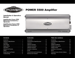 Jensen 5500 Car Amplifier User Manual