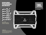 JBL GTO301.1 Car Amplifier User Manual