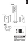 JBL CS1500 Home Theater System User Manual