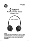 Jasco 99002 Headphones User Manual