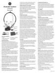 Jasco 86708 Headphones User Manual