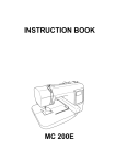 Janome MC 200E Sewing Machine User Manual