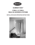 Jacuzzi 2 Wall and 3 Wall Outdoor Shower User Manual