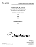 Jackson 200B Dishwasher User Manual