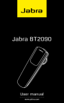Jabra BT2090 Bluetooth Headset User Manual