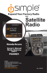 iSimple ISHD11 Car Satellite Radio System User Manual