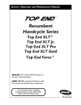 Invacare Top End XLT Pro Mobility Aid User Manual