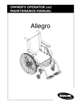 Invacare 1061057 Wheelchair User Manual