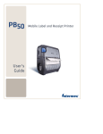 Intermec PB50 Label Maker User Manual