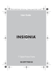 Insignia NS-DPF7WM-09 Digital Photo Frame User Manual