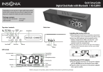 Insignia NS-CLBT01 Clock Radio User Manual