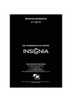 Insignia IS-TV040928 Flat Panel Television User Manual