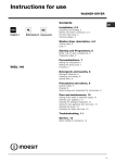 Indesit WIDL 146 Washer/Dryer User Manual