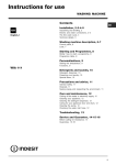 Indesit WIA 111 Washer User Manual