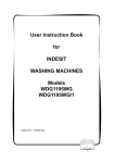 Indesit WDG1195WG/1 Washer User Manual