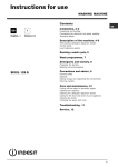 Indesit SIXXL 129 S Washer User Manual