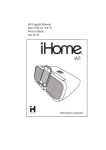 iHome iA5 Clock Radio User Manual