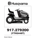 Husqvarna YTH2448T Lawn Mower User Manual