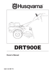 Husqvarna DRT900E Tiller User Manual