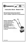 Husqvarna CT20 Tiller User Manual