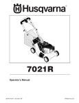 Husqvarna 7021R Lawn Mower User Manual