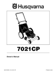 Husqvarna 7021CP Lawn Mower User Manual