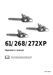 Husqvarna 61, 268, 272XP Chainsaw User Manual