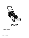 Husqvarna 560sr Lawn Mower User Manual