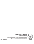 Husqvarna 524S Snow Blower User Manual