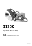 Husqvarna 3120K Saw User Manual