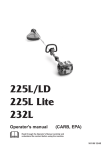 Husqvarna 225L/LD Trimmer User Manual