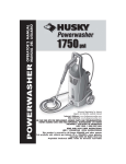 Husky 1750 US Pressure Washer User Manual