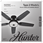Hunter Fan 45057-01 Fan User Manual
