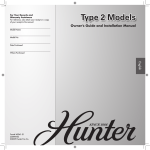 Hunter Fan 45041-01 Fan User Manual