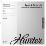 Hunter Fan 45032-01 Fan User Manual