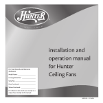 Hunter Fan 42819-01 Fan User Manual