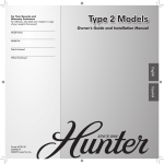 Hunter Fan 42783-01 Fan User Manual