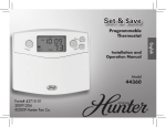 Hunter Fan 42710-01 Thermostat User Manual