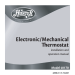 Hunter Fan 40170 Thermostat User Manual