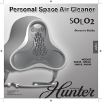 Hunter Fan 30035 Air Cleaner User Manual