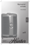 Hunter Fan 20100224 Air Cleaner User Manual