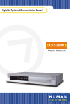 Humax CI-5100X Satellite TV System User Manual