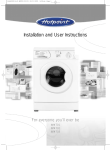 Hotpoint WMT03 Washer/Dryer User Manual