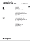 Hotpoint UQ89I Double Oven User Manual