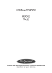 Hotpoint TFA53 Clothes Dryer User Manual