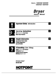 Hotpoint NWXR473ETNKXR473ET Clothes Dryer User Manual