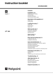 Hotpoint LFT 228 Dishwasher User Manual