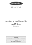 Hotpoint Instructions Dishwasher User Manual